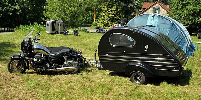 Surprisingly Spacious Campers for Motorcycles and Cars